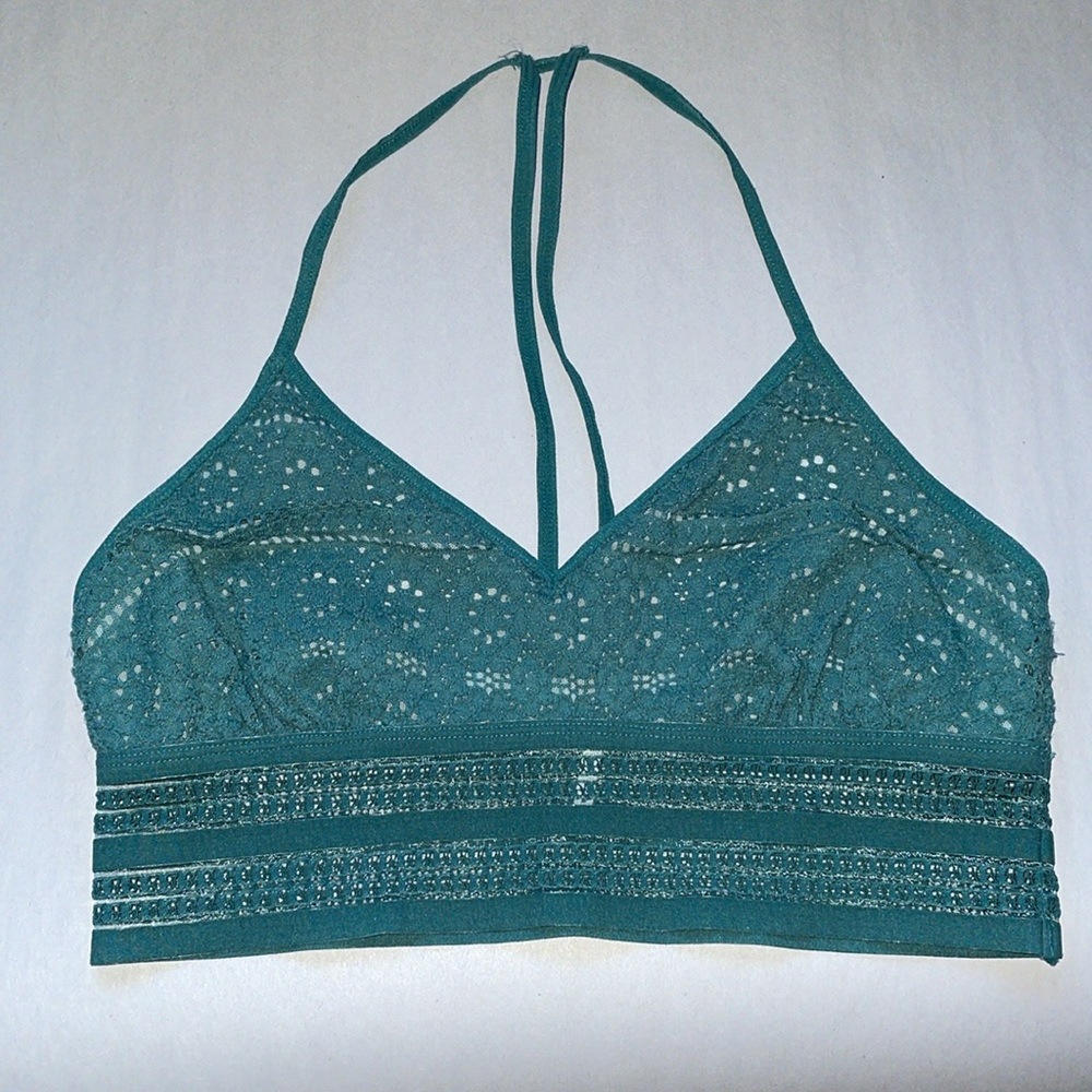 Floreat by Anthropologie mint green lacy racer back bralette